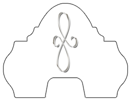 DARAY-L-601-SL-WT Silver Scroll White